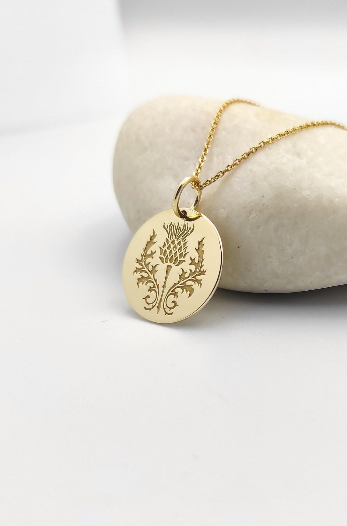 Collana con ciondolo a forma di cardo scozzese | WW_NLC_00764