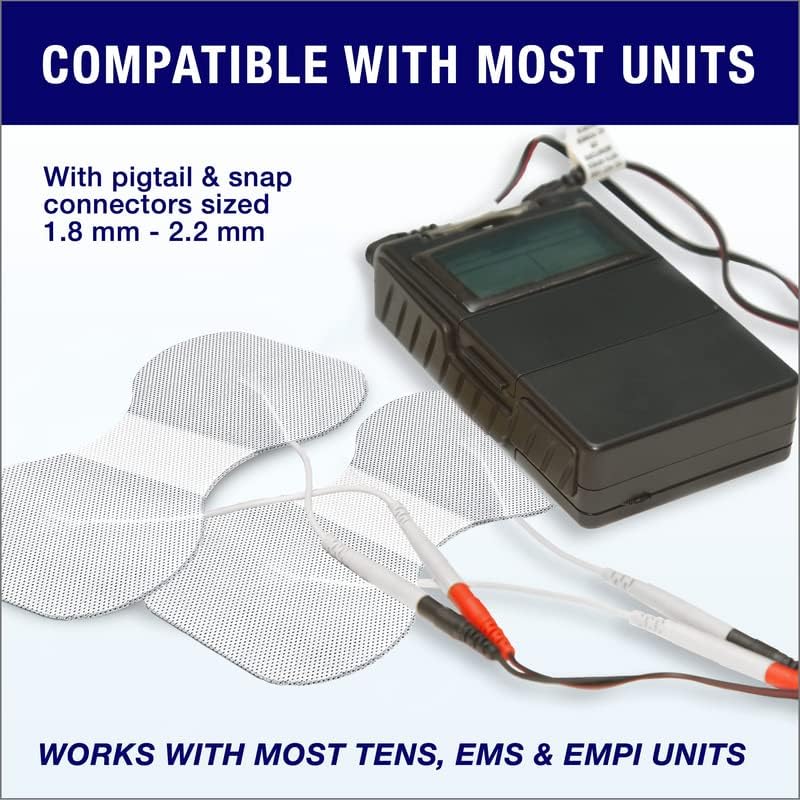 Syrtenty TENS Unit Replacement Pads - Pack of 5 Butterfly Shaped Electrode Squares for Muscle Stimulation & Therapy