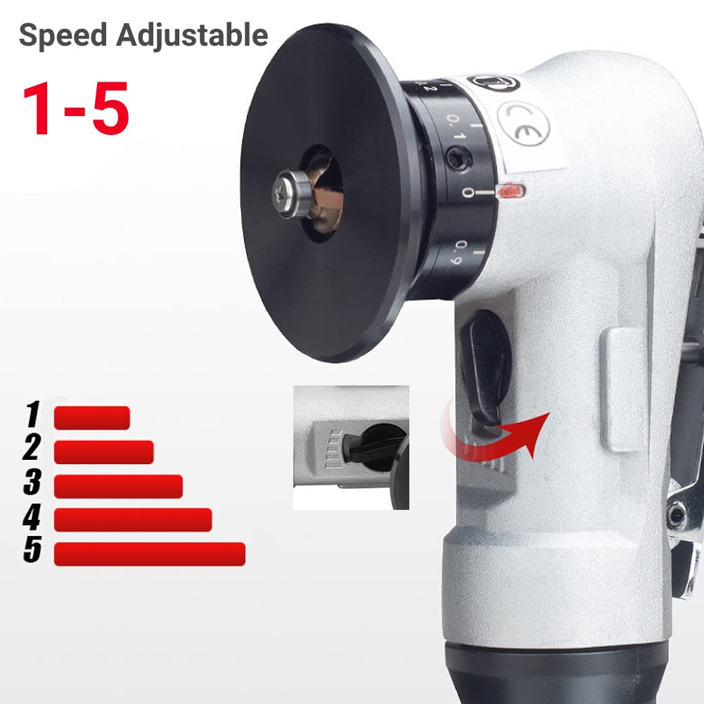 Mini smussatrice pneumatica, macchina portatile per la rifilatura dei metalli Utensile ad aria diritta per rifilatura ad a 45 ° (interfaccia tipo UE)