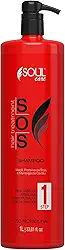 Shampoo de Tratamento Capilar Profissional SOS Reconstrução e Cauterização com Queratina e Manteiga de Cacau – Soul Care (1l)