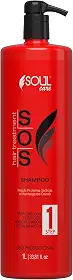 Shampoo de Tratamento Capilar Profissional SOS Reconstrução e Cauterização com Queratina e Manteiga de Cacau – Soul Care (1l)