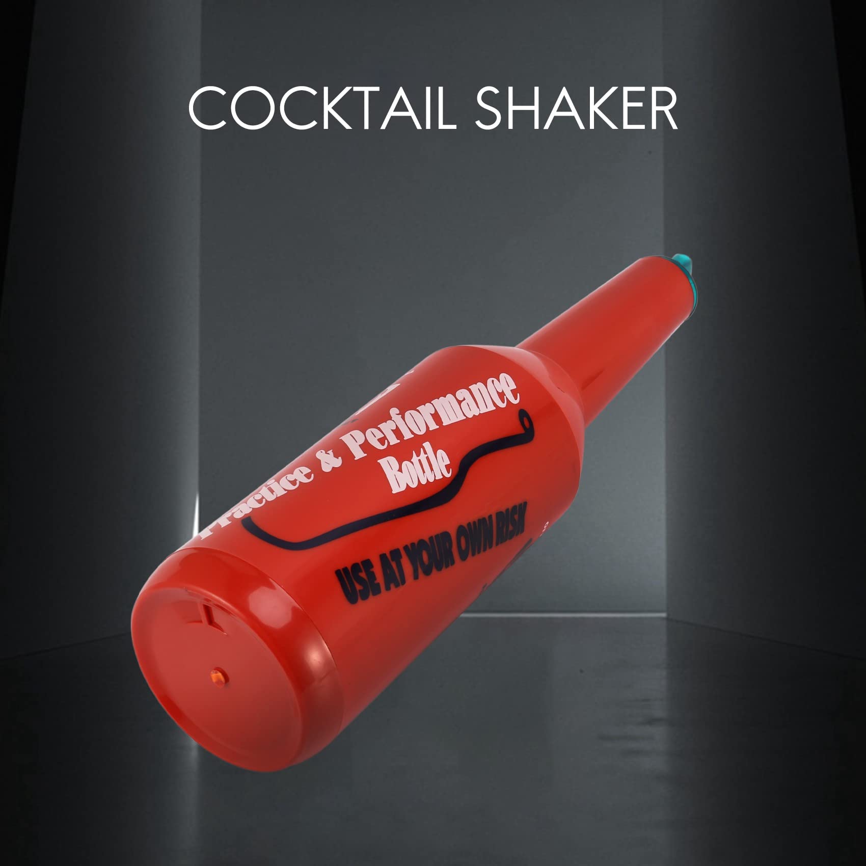 Flair - Bottiglie per esercitazioni da , bottiglia per cocktail da , bottiglia per liquori Flair Bartender Training Performance, shaker per vino e cocktail, rosso