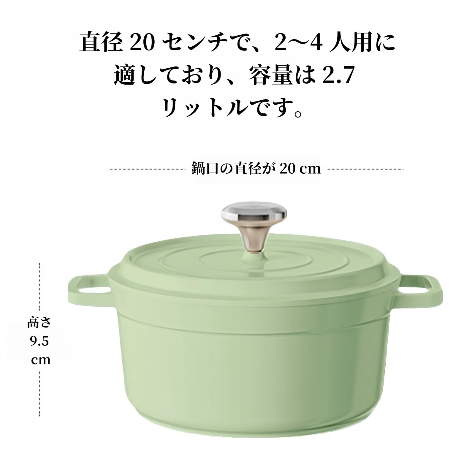 Amazon | 鋳物ホーロー鍋 両手鍋ホーロー鍋 20/24cm 両手鍋 無水