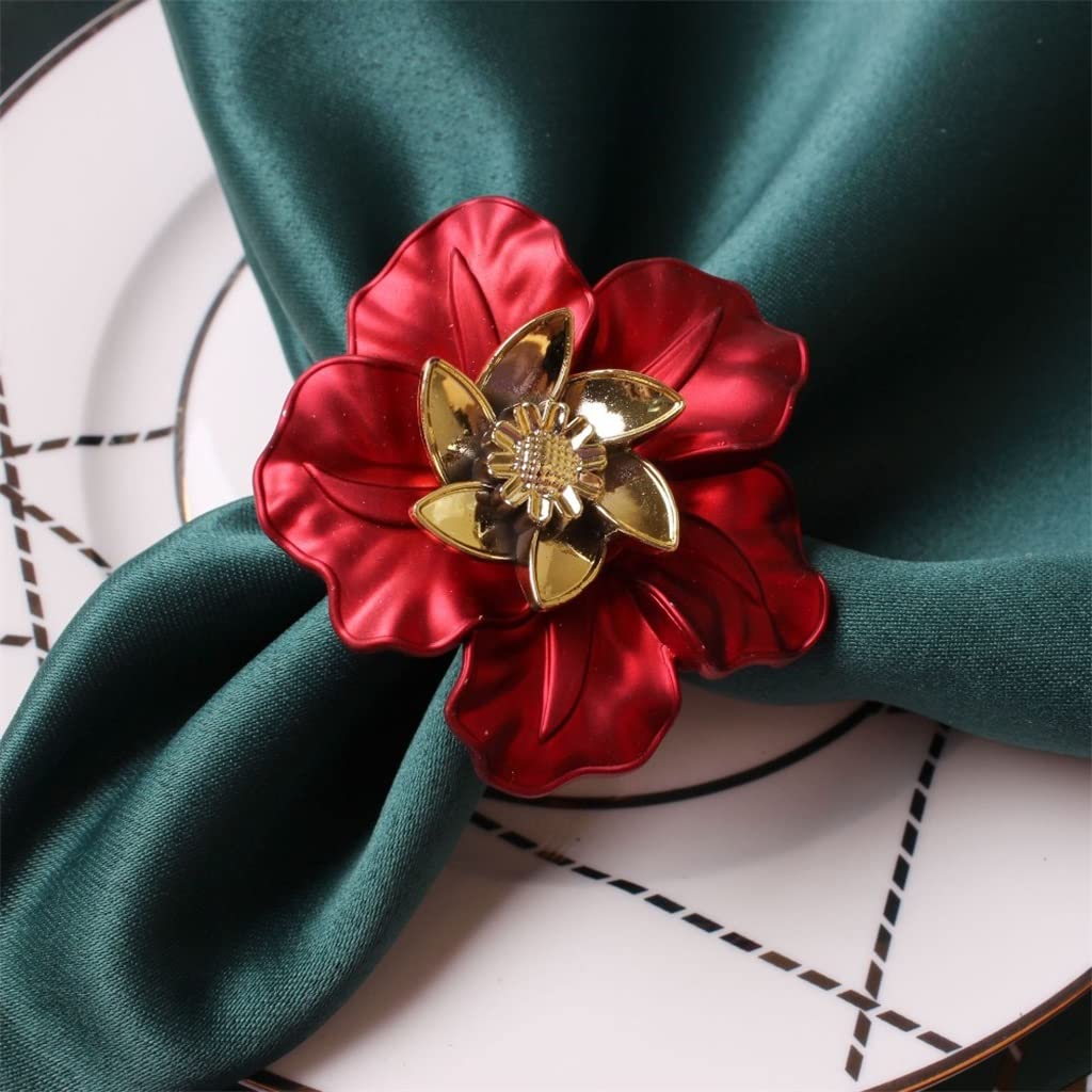 12 Serviettenringe in Form Einer Hochzeitsblume, Hotel-Tischzubehör, Serviettenschnalle, Hochzeitstischdekorationen (Einheitsgröße A)