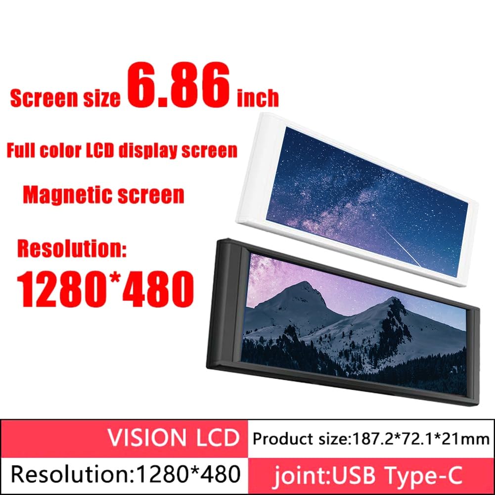 Zweitbildschirm Konnektivität 1280x480 6,86- IPS-Display