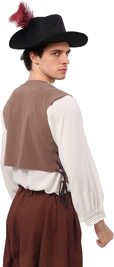 Sombrero estilo Cavalier Renacentista con Pluma para Cosplay miniatura 4