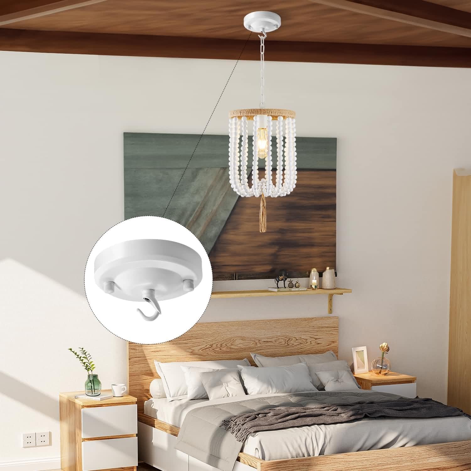 Lichtbaldachin-Set, Weiß