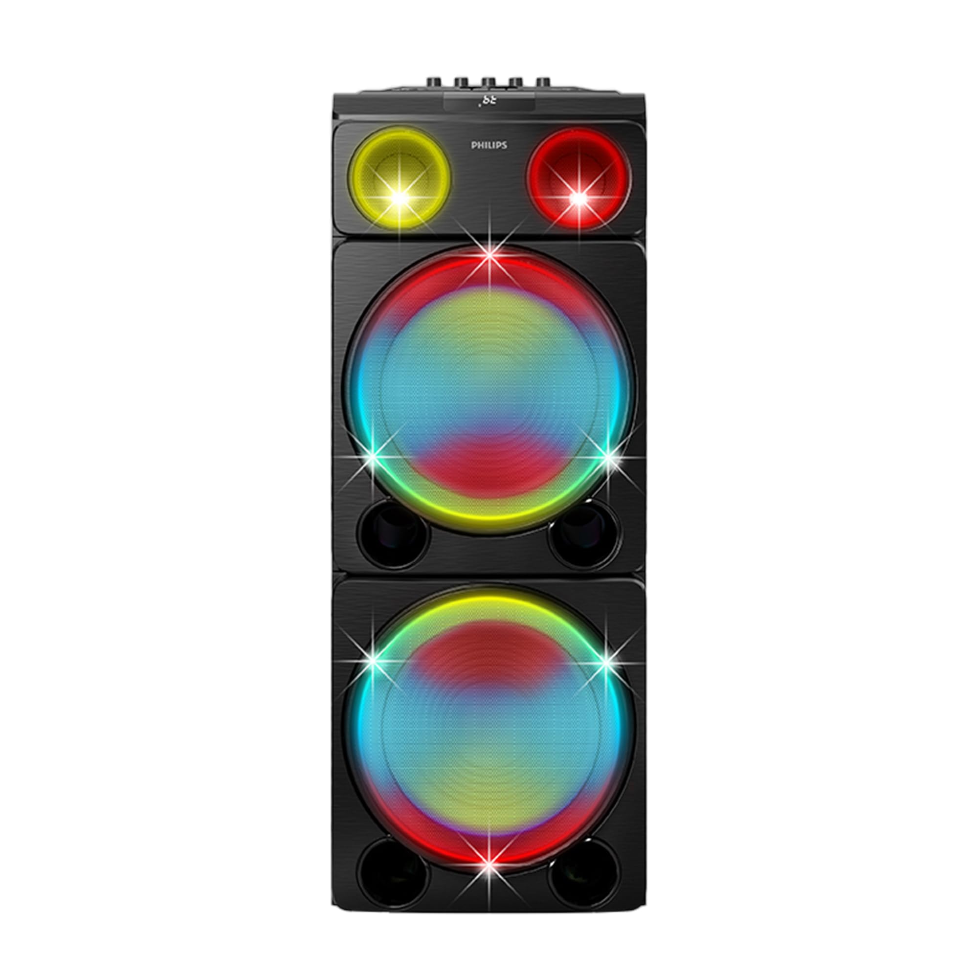 PHILIPS TAX5509 Bluetooth Wireless Party Speaker with 260W Output, Powerful Bass, DJ & Karaoke Effects, Full-Speaker Rainbow Lights, Shake The Room Sound (Black)-image-45