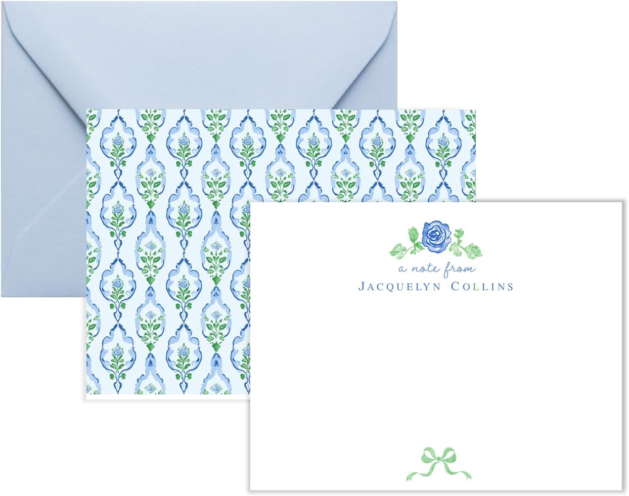 Co - Personalized Chinoiserie Note Cards | Grandmillennial Note Cards | Grandmillennial Thank You Cards | Grandmillennial Gifts | Grandmillennial Stationery | Stationery for Women AS-2348