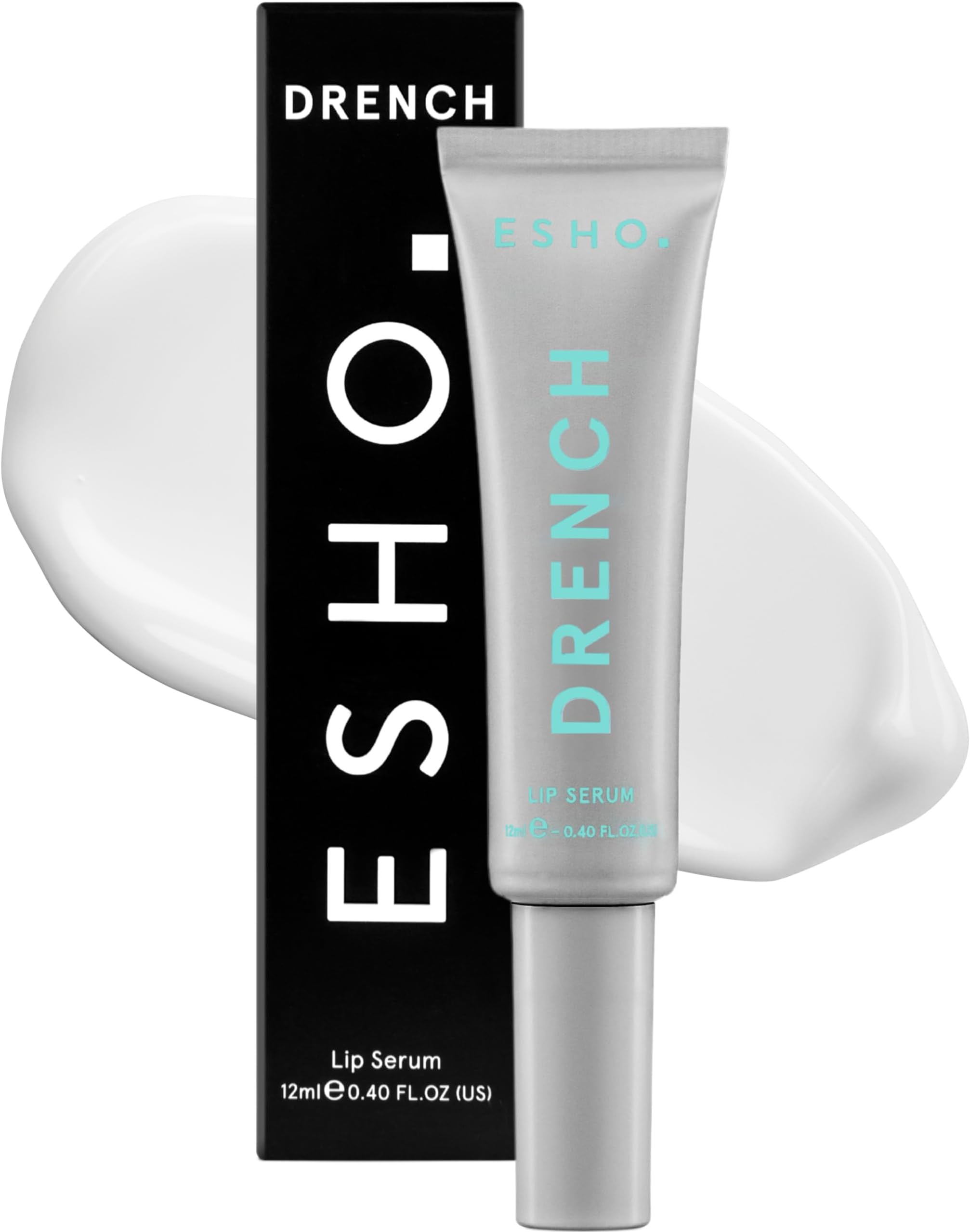 ESHO. Drench 24hr Hydrating Lip Serum - Voted Best Lip Product 2021 - Lightweight Formula with Lasting Hydration - Natural Looking Lip Plumper Infused with Wild Plum AF, 12ml
