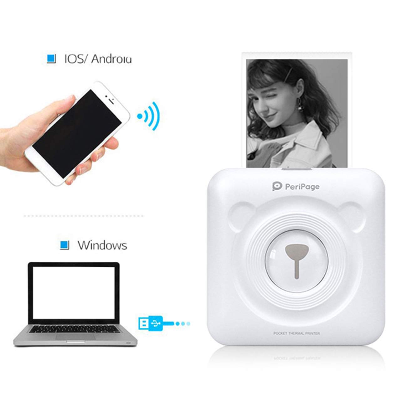 Amazon | 58mmサーマルプリンター、スマートフォン対応プリンター