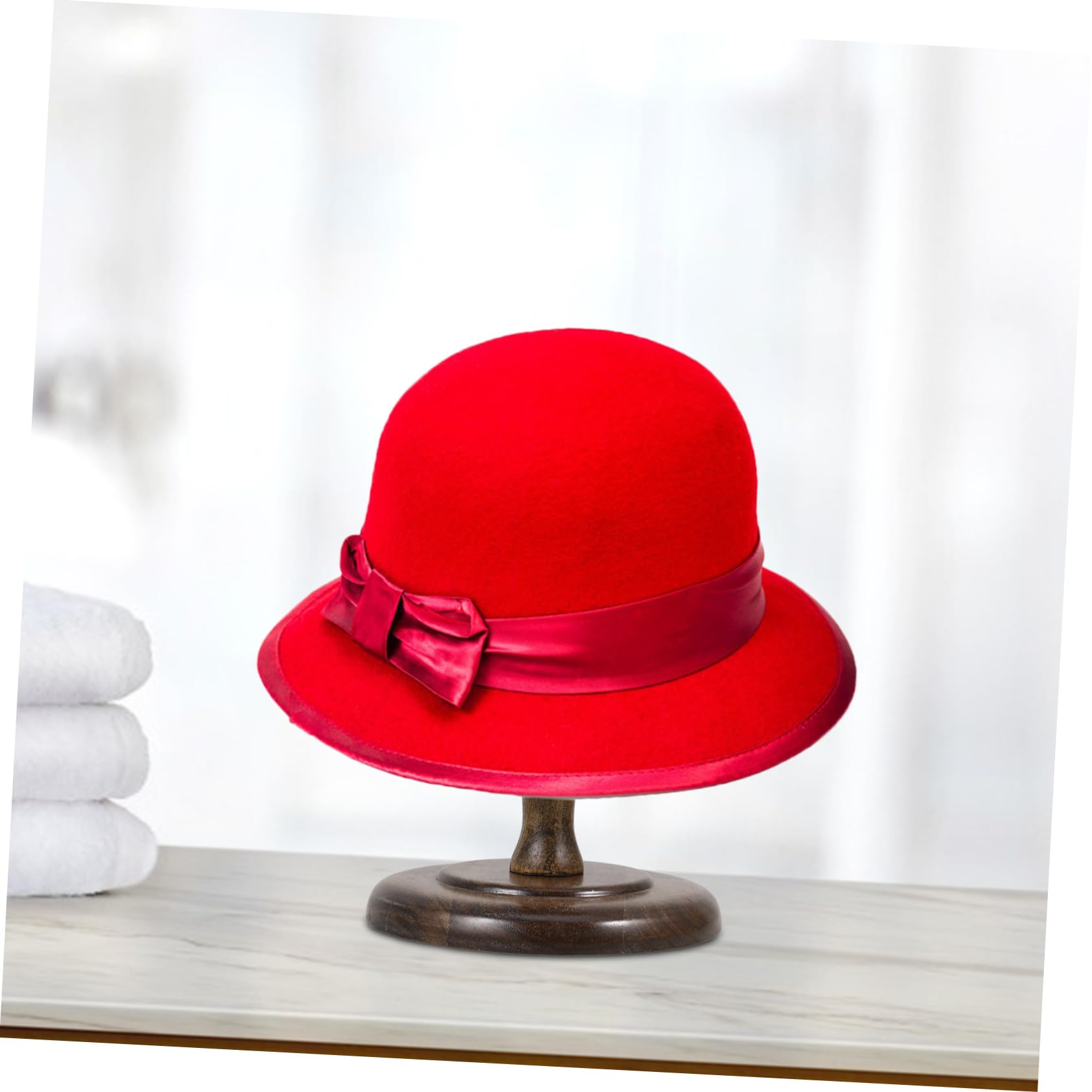 Zerodeko Expositor de Sombreros de Madera para Mesa, Soporte Cúpula Café