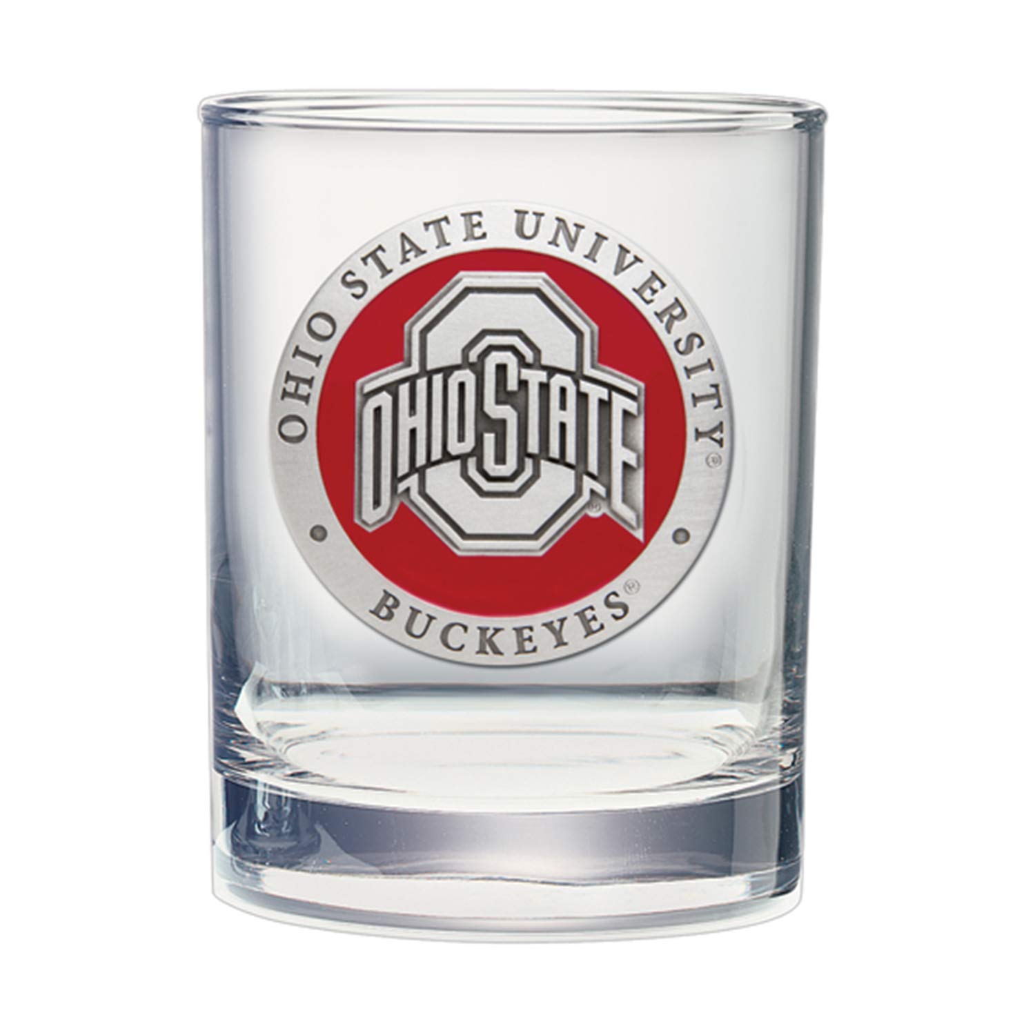 Heritage Pewter Ohio State Double Old Fashion | Double Rocks Glass 14 OZ for Liquor | Expertly Crafted Pewter Glass