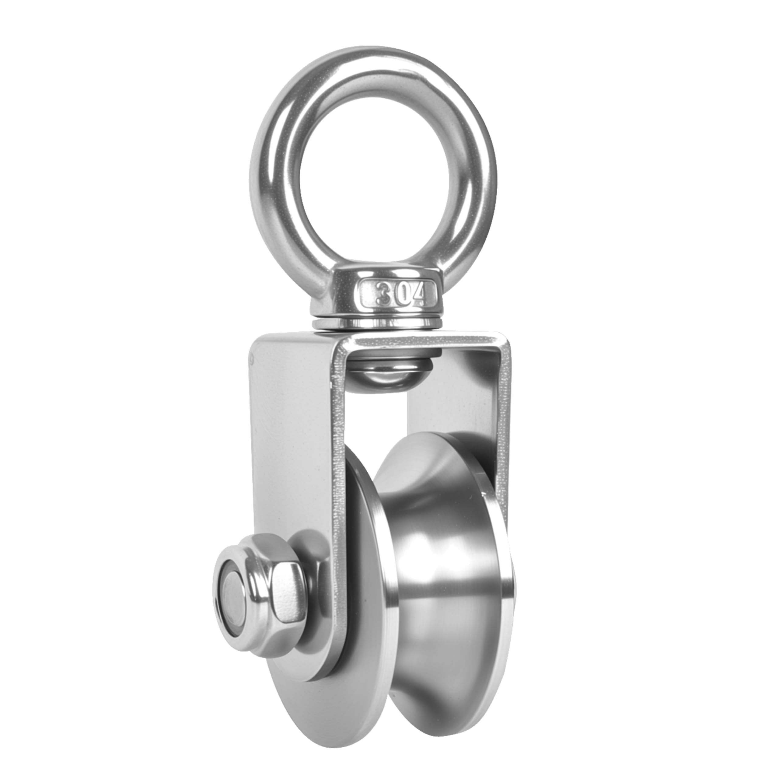 2 Pack 30mm U Groove Cable Pulley Wheel,304 Stainless Steel Swivel Pulley — Amazon image 8