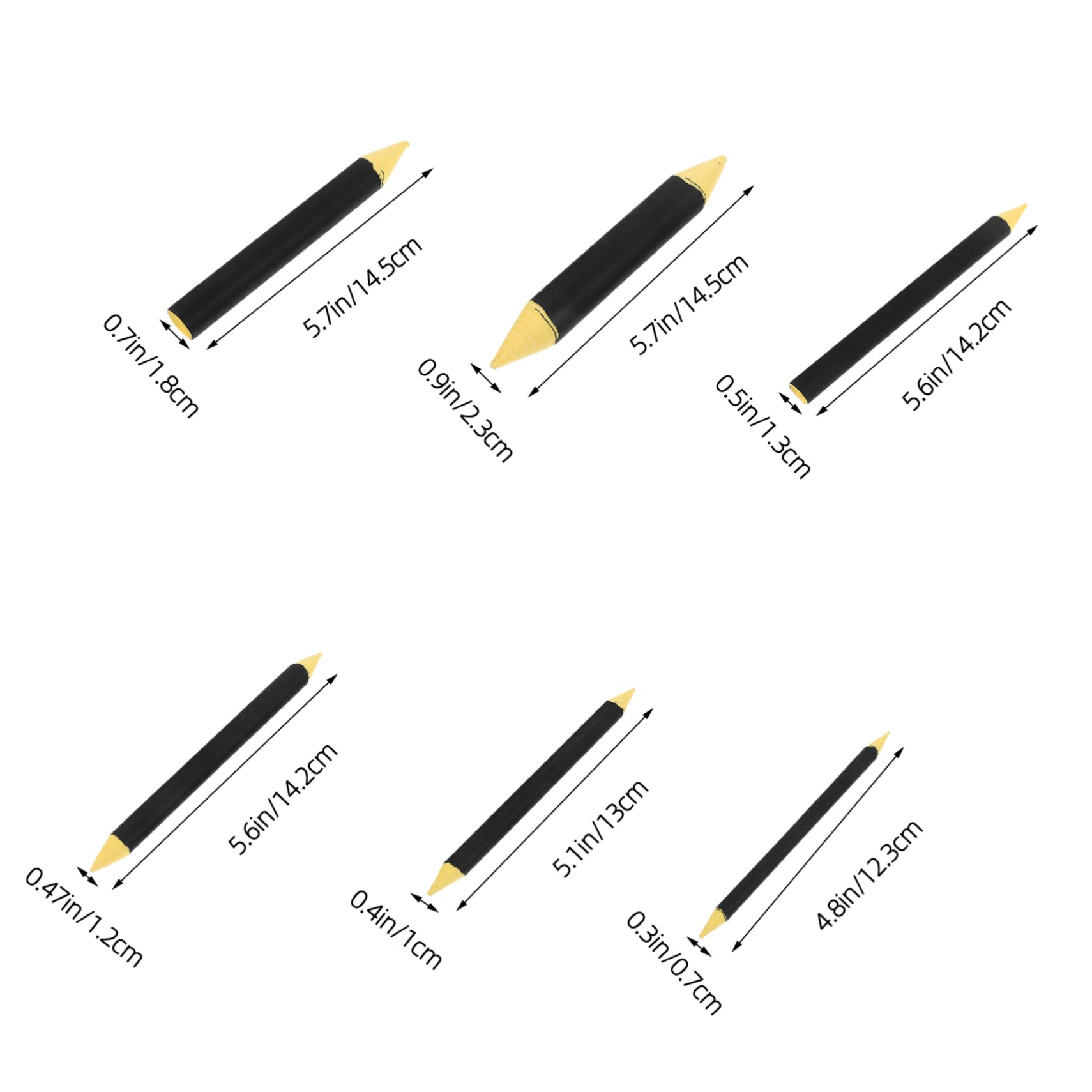 KALLORY Blending Stumps for Artists 6pcs Sketch Blending Sponge Pens Drawing Tools Erasers Shadow