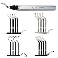 Vista 7 de AFA Tooling - Herramienta de desbarbado con 16 cuchillas giratorias de acero de alta velocidad - Funciona en metal, resina, tubos de PVC, cobre