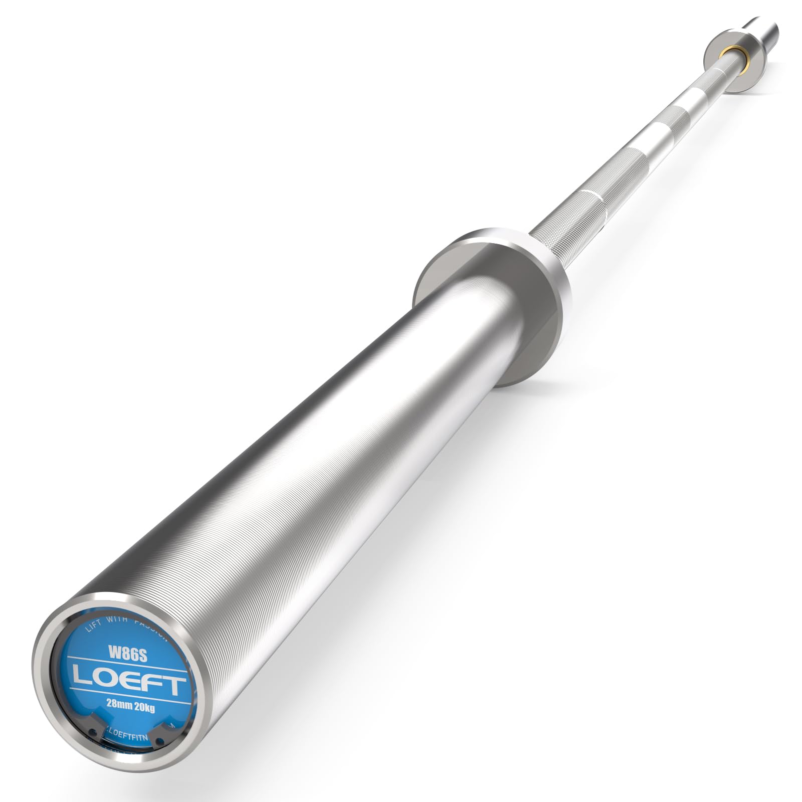 LOEFT Professional Weightlifting Barbell, 7ft Olympic Barbell for Weightlifting 45lbs, 2000 lbs Weight Capacity 215K PSI Weight Bar Fit 2