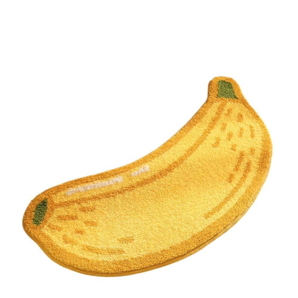 Cartoon Fruchtteppich Rutschfester Saugfähiger Badezimmerteppich Süßer Zitronen Pfirsich Teppich Fußmatte (Banane(47 * 100cm)) | Cartoon Fruchtteppich Rutschfester Saugfähiger Badezimmerteppich Süßer Zitronen Pfirsich Teppich Fußmatte