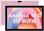 10-inch Android 15 tablet, 32GB storage tablets, Android tablet, expandable to 1024GB, 2MP + 8MP camera, 8GB quad-core processor RAM Wi-Fi 6000mAh battery 10.1-inch HD IPS touch screen (Blue)