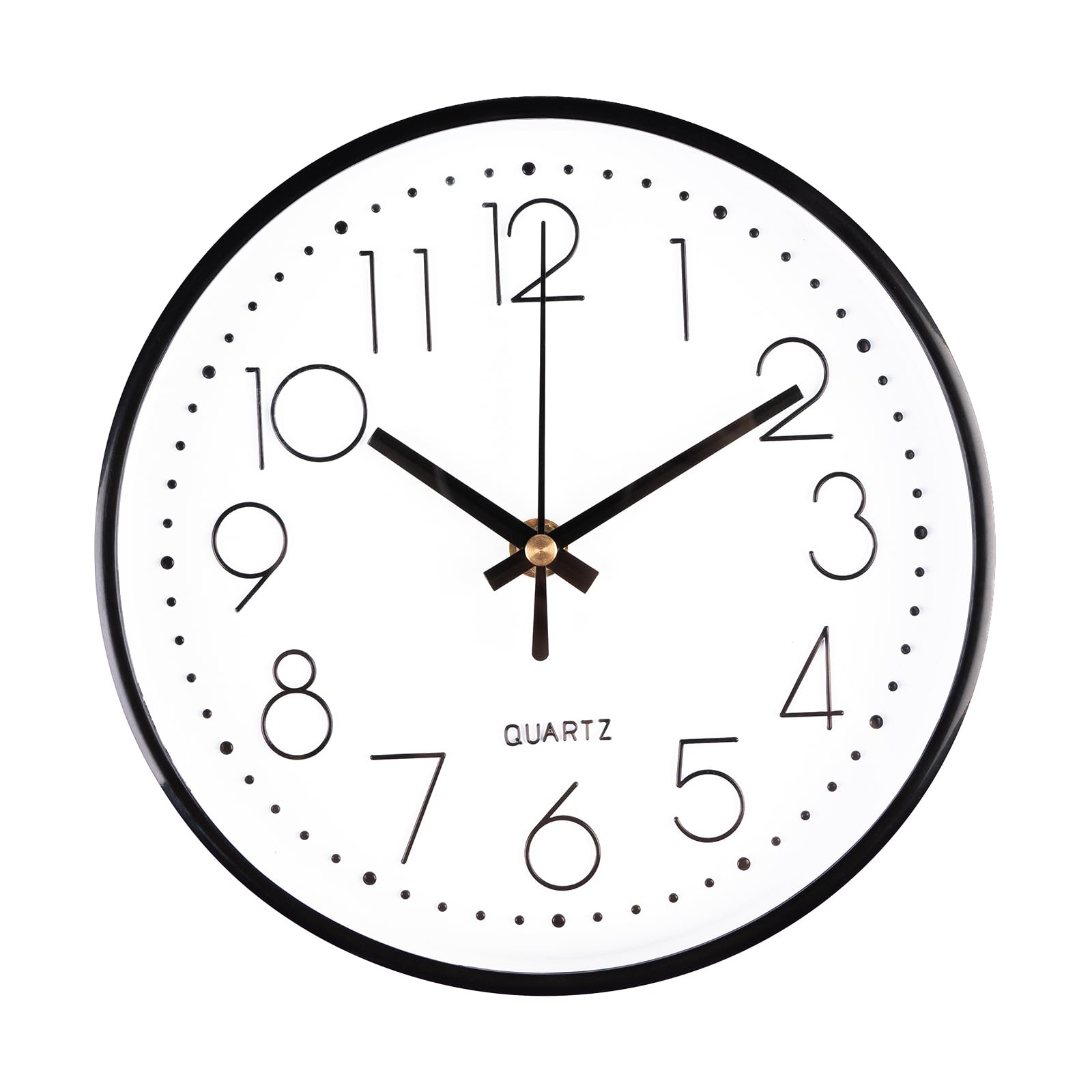 20cm Reloj de Pared, Movimiento de Cuarzo silencioso, Moderno Reloj Pared para Cocina, Oficina, Dormitorio, Escuela, Blancos