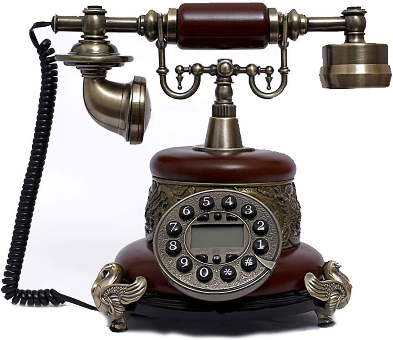 Retro Vintage Telephone European Style Villa Antique Telephone Fashion Landline Retro Telephone Button Dial Telephone Retro Decoration