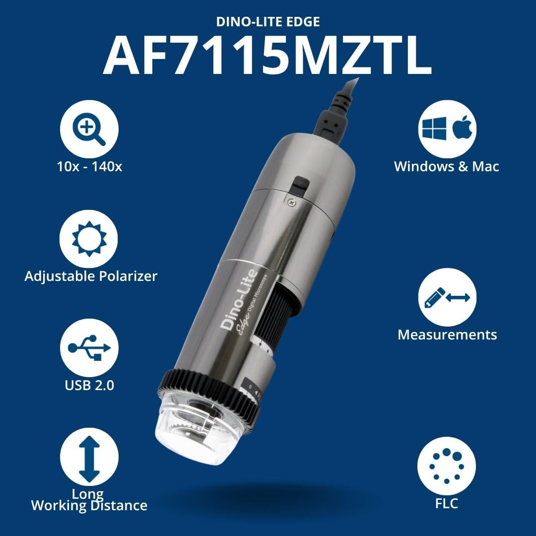 Amazon.com : Dino-Lite USB Digital Microscope AF7115MZTL - 5MP