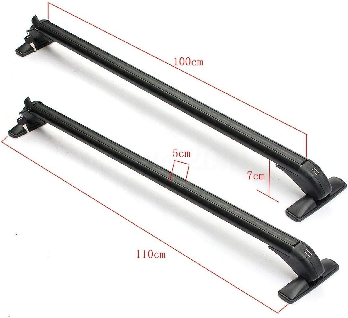 2PCS Top Roof Rack Cross Bar, 39.4" Adjustable Window Frame Lockable Anti-Theft Design Universal Luggage Rack Fits Honda Civic 2006-2020 Car Roof Bars for Car Roof Cross Bar Carrier, 165LBS Max Load