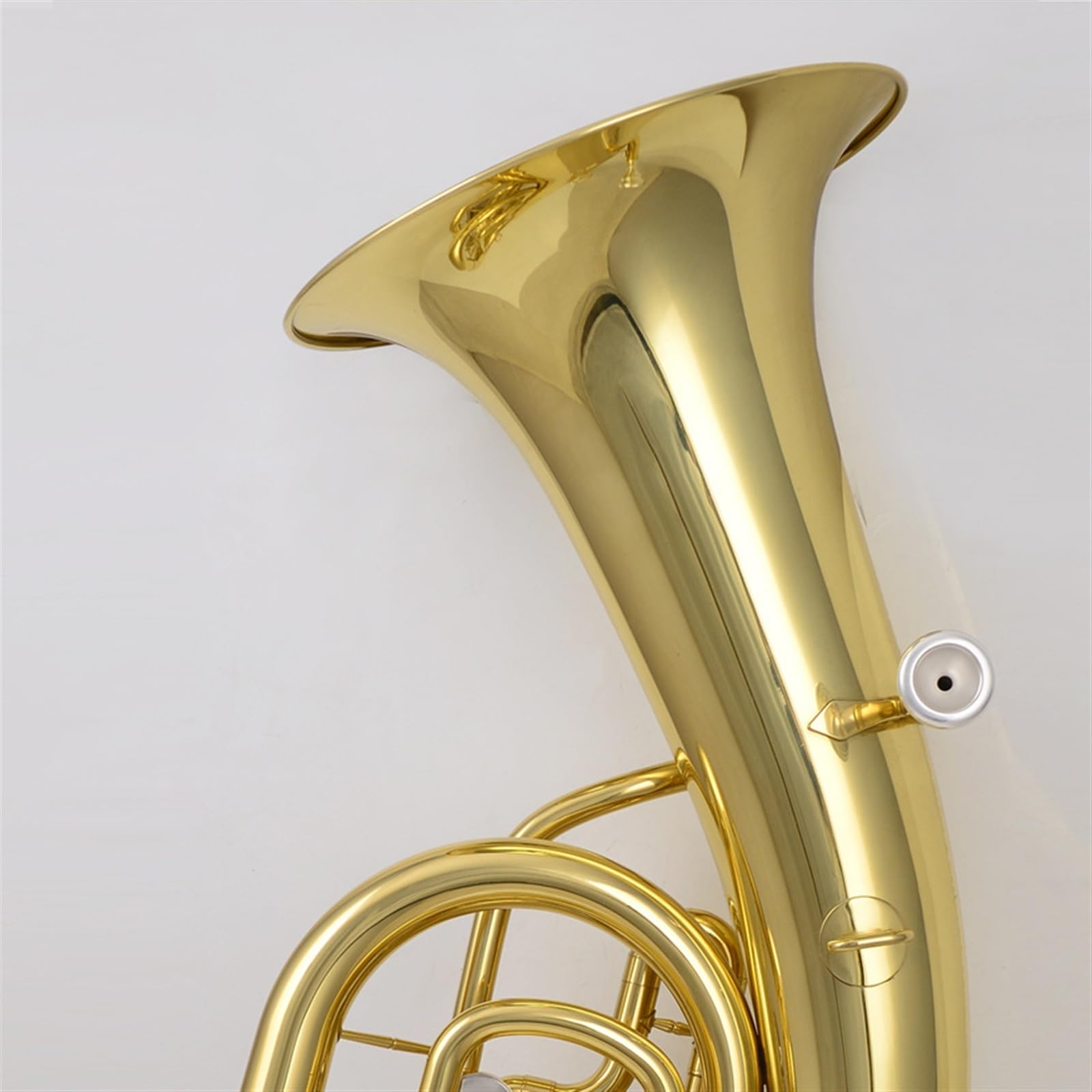 Messing Lackiertes, Goldfarbenes Bariton-Trompetenblasinstrument Mit 4 Flachen Klappen, Mundstück Und Zubehör Euphonium für Anfänger