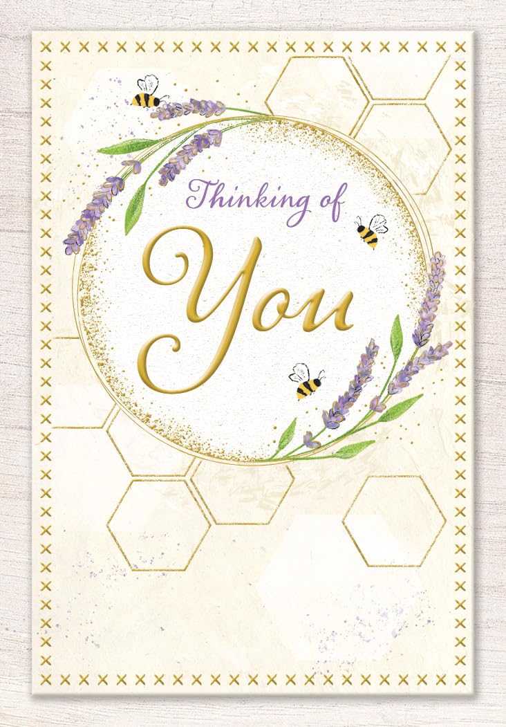 Piccadilly Greetings Traditional Thinking of You Card - 7 x 5 inches