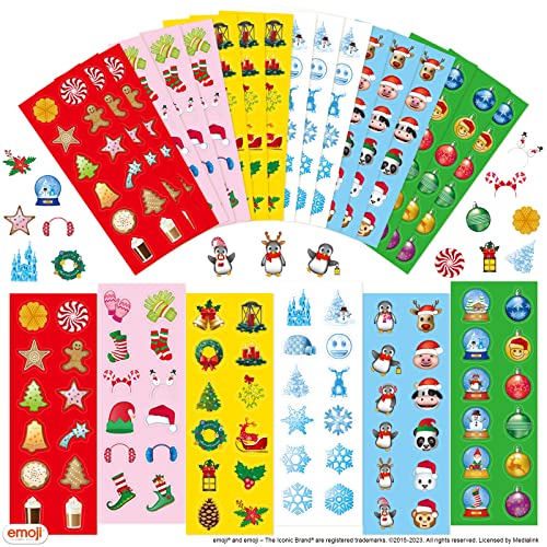 Pegatinas de Navidad para niños Pegatinas de vacaciones para regalos de fiesta, 360 piezas, 30 hojas Cover