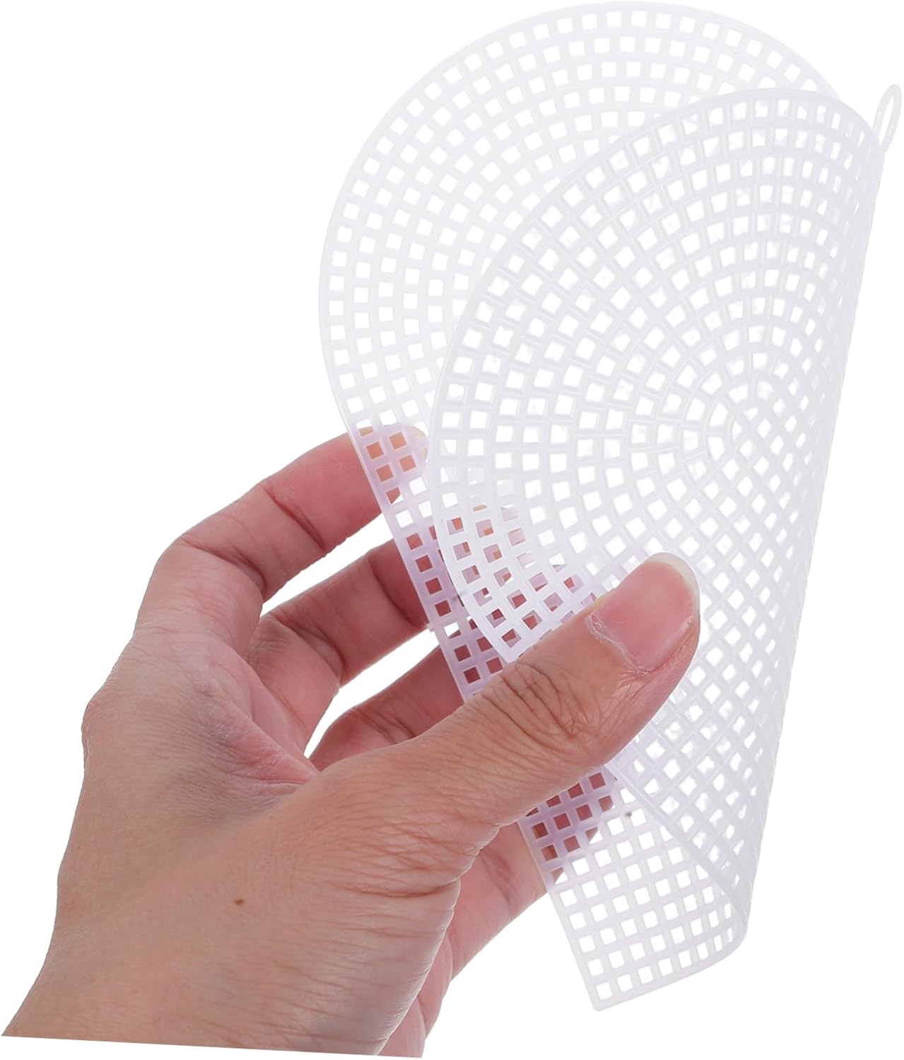 OSALADI 30pcs White Heart Shape Mesh Canvas for Knitting and Crochet Craft Supplies for Embroidery Cross Stitch and DIY Projects