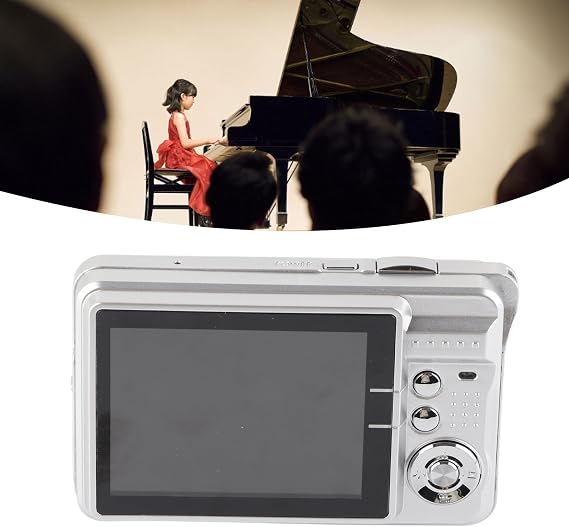 Digital Camera, 48MP 2.7in LCD 4K Vlogging Camera for Shooting (Silver)