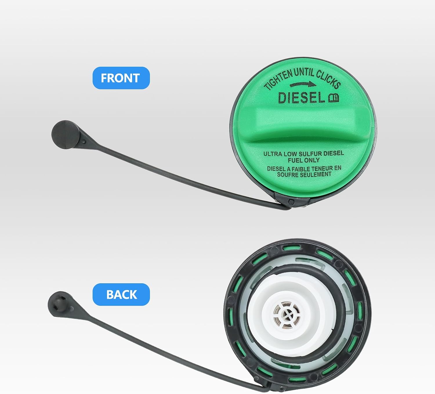 Gas Cap Fuel Cap Comaptible with Ford 2008-2017 F250 F350 F450 F550 Super Duty Diesel 6.4L 6.7L Gas Fuel Tank Caps Replaces FC1068 8C3Z-9030-C