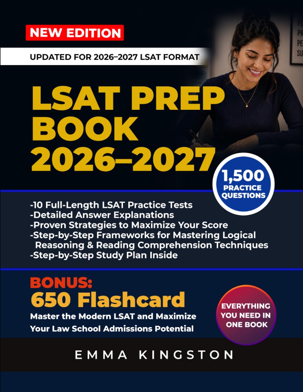 LSAT PREP BOOK: Complete Study Guide to Pass the LSAT Exam with 1500 Questions, 10 Full-Length Practice Tests, Detailed Answer Explanations, and Proven Strategies to Maximize Your Score