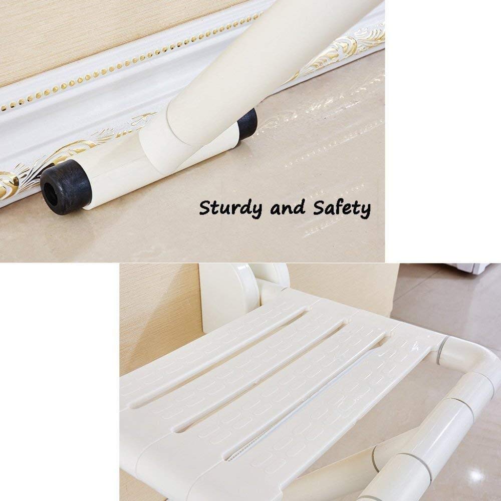 Home Essentials, Taburete para Asiento de Ducha Montado en la Pared, Taburete de Baño Plegable para Ducha Antideslizante para Personas Mayores Discapacitadas