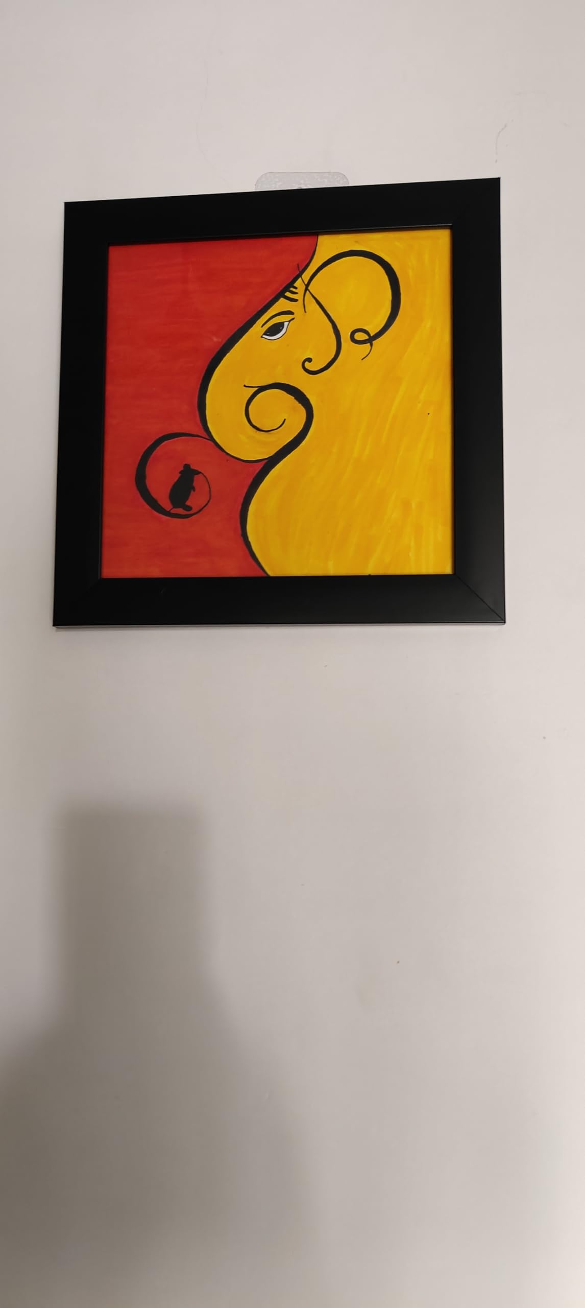 Ganesha love,hand painted ganesh with mushak 1