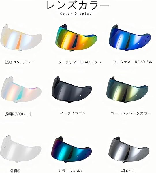 [Joxoilso] CNS-3 バイク ヘルメットシールド 昼夜兼用 ミラーシールド NEOTEC II SERIES適合 簡単取付 交換便利 透明REVO透明色 (透明色) - 5