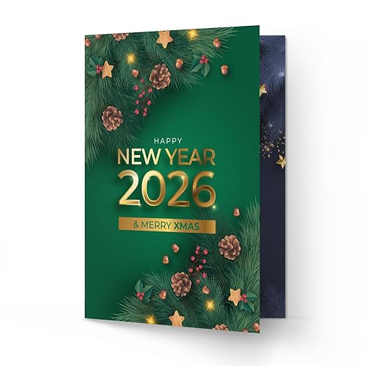 GIFTICS Happy New Year Greeting Card | A Joyful New Year Beginning Greeting Cards - GC150