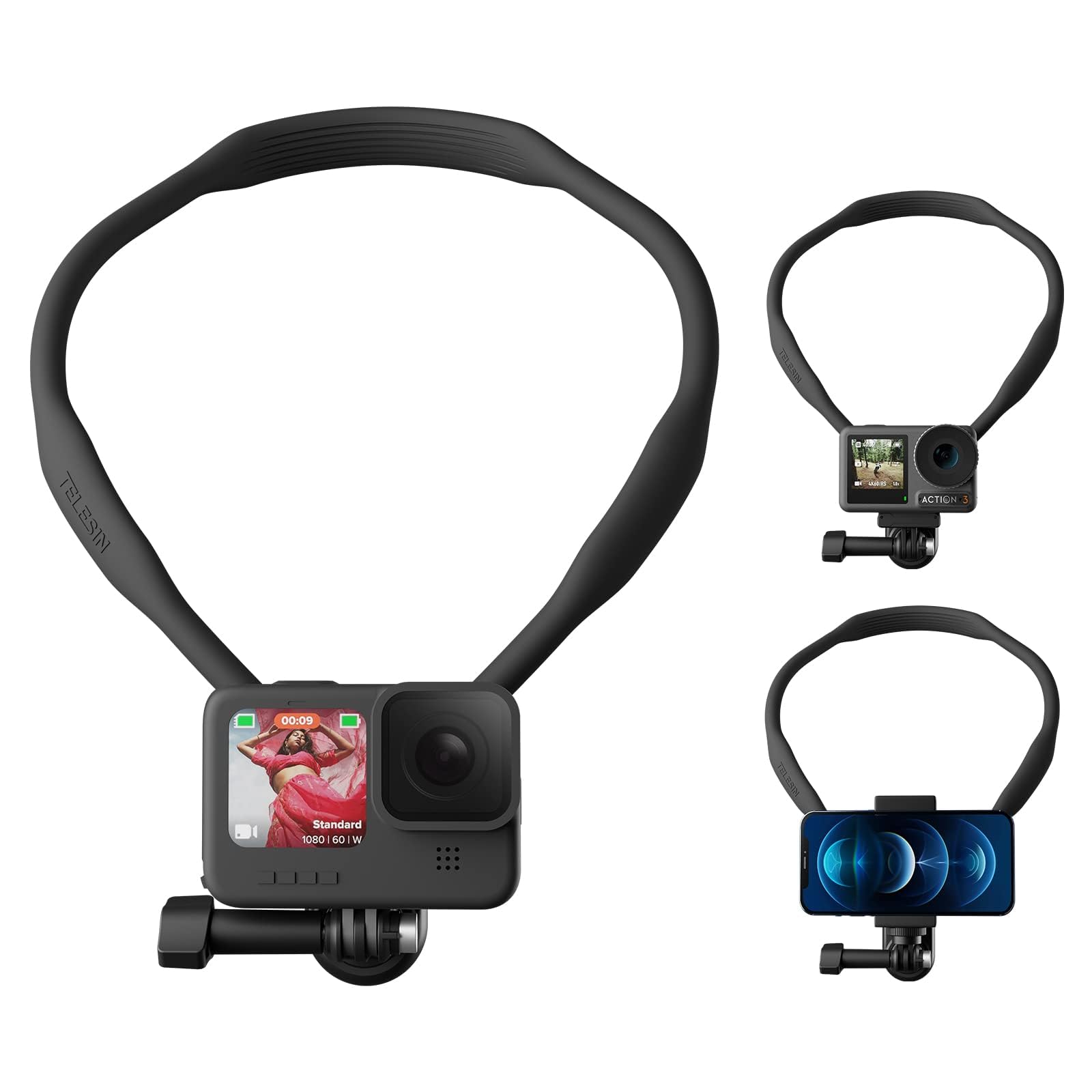 TELESIN SE Support de Cou Flexible POV pour GoPro Hero 13/12/11/10/9 TELESIN SE Support de Cou Flexible POV pour GoPro Hero 13/12/11/10/9