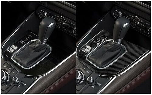 Miniatura 6 de Cubierta interior del panel de cambio de engranajes de fibra de carbono ajuste para Mazda CX-9 2016-2020