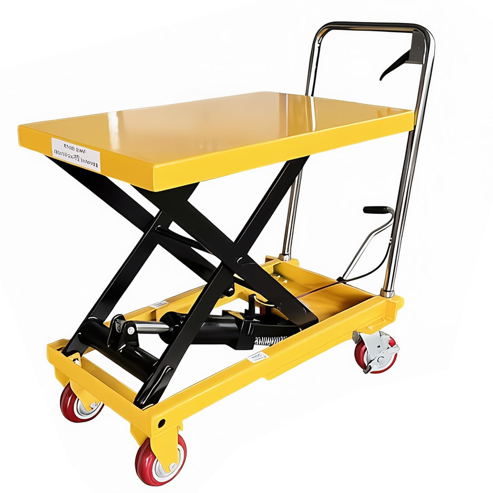 Pallet Truck Hydraulic Lift Platform Cart 150kg Capacity 72cm Height for Material Handling Warehouse