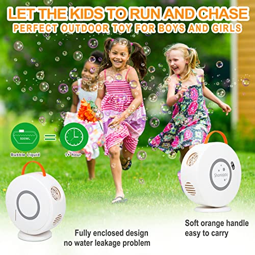 Shonoppy Bubble Machine For Kids Electric Bubble Maker,Durable Automatic Bubble Blower Machine Rotatable 90°/360°,12000+ Bubbles/Min Rechargeable Bubble Machine For Parties,Outdoor Boys/Girls Toys #TOP3