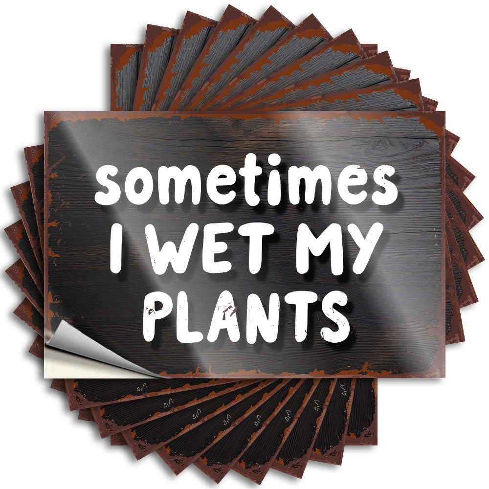 Decals Bar Cart Decor Easy Apply | Sometimes I Wet My Plants. Feminist Tumbler Peel and Stick(12X18CM)