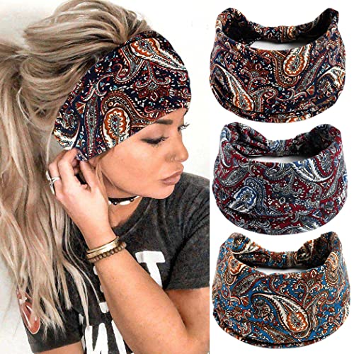Fascia per capelli elastica donna nodo elegante leopardata beige