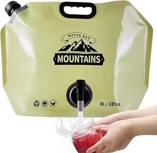 Genérico Behållare för förvaring av dricksvatten, 8 liters flaska | Med kran för förvaring av dricksvatten för vandring, bergsklättring, cykling och utomhusaktiviteter