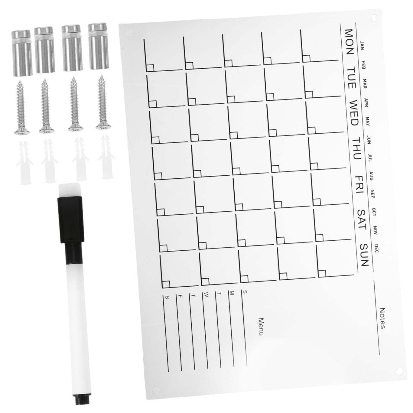 Acryl Wochenplanungstafel als Hängekalender für Büro und Zuhause