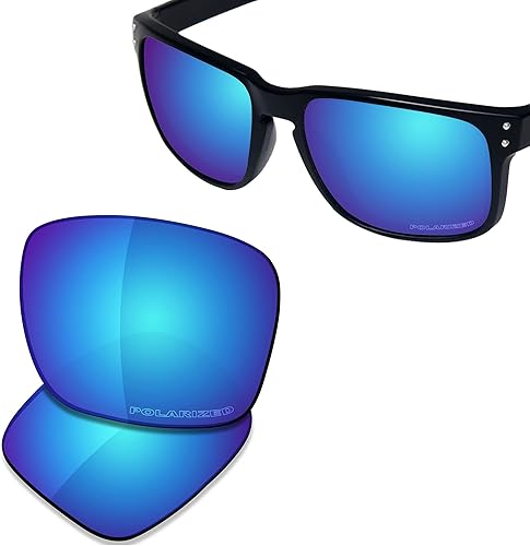 Miniatura 2 de SAUCER Lentes de repuesto prémium para gafas de sol Oakley Holbrook OO9102 de alta definición color azul glaciar polarizado