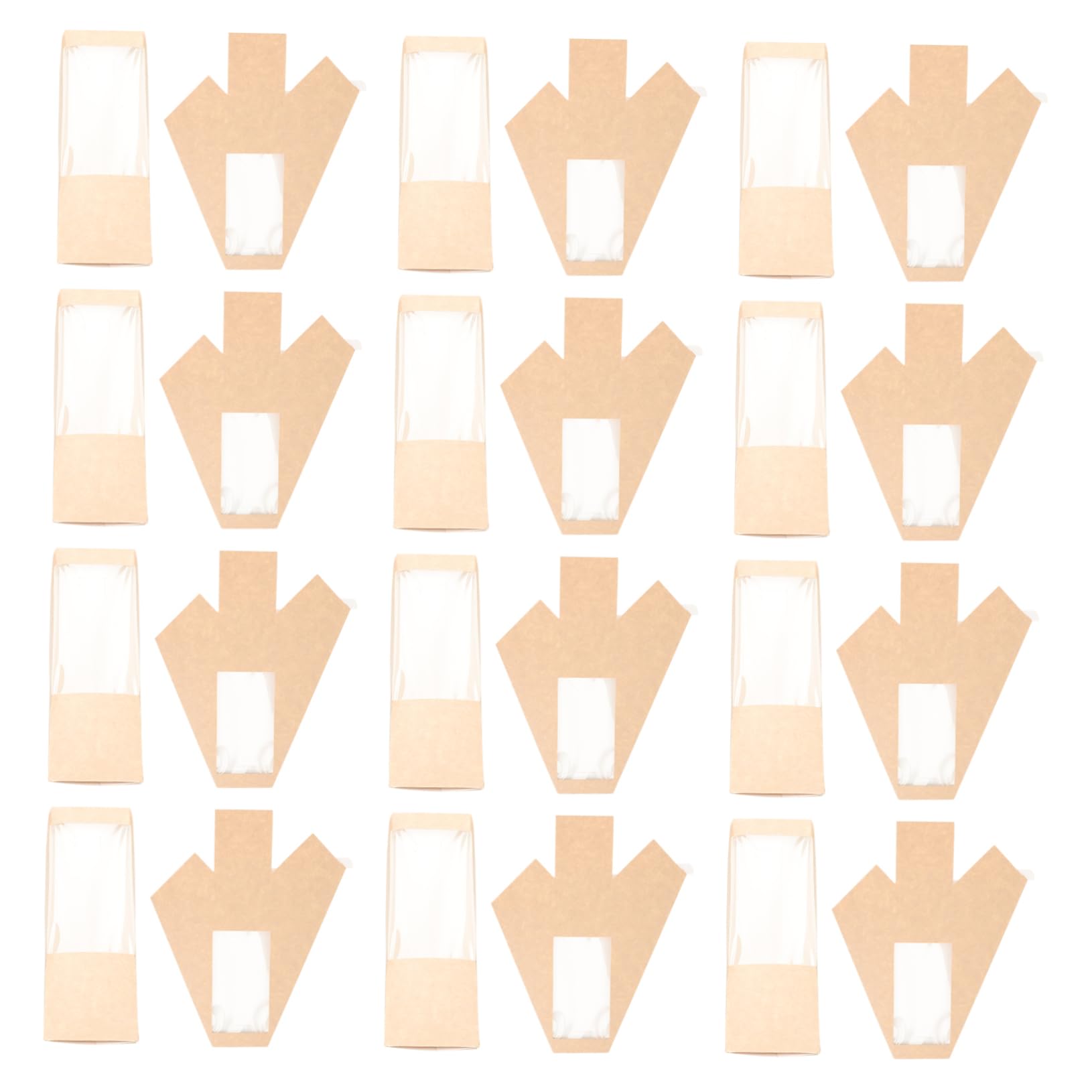 Alipis 100pièces Boîtes à Emporter Chinoises Papier Boîtes Kraft Triangulaires Pour Sandwichs Gâteaux Et Desserts