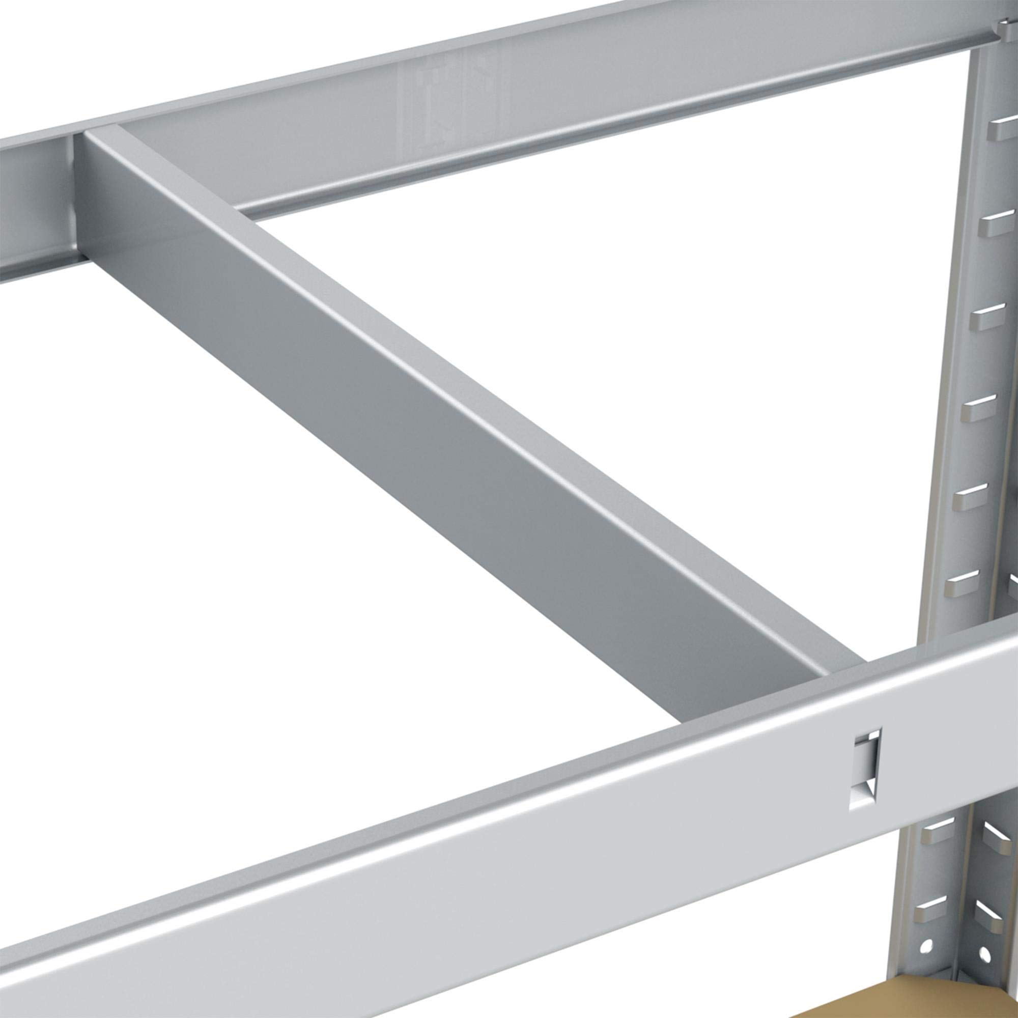 Yaheetech Lot de 2 Étagères de Rangement Charge Lourde Meuble de Garage Ratelier Cuisine Salon 80 × 40 × 160 cm Acier Galvanisé MDF Capacité de Chaque Tablette 130 kg