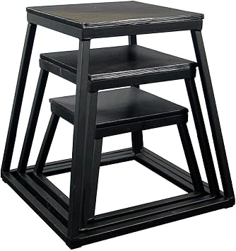 Ader Plyometric Platform Box Set- 12", 18" & 24" Black